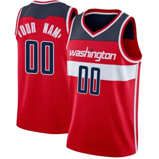 Youth Custom Washington Wizards Red Swingman Custom Jersey - Icon Edition