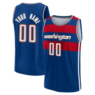 Youth Custom Washington Wizards Royal Fast Break Custom 2021/22 Replica City Edition Jersey