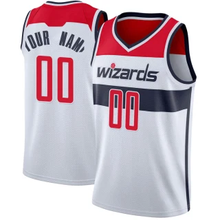 Youth Custom Washington Wizards White Swingman Custom Jersey - Association Edition