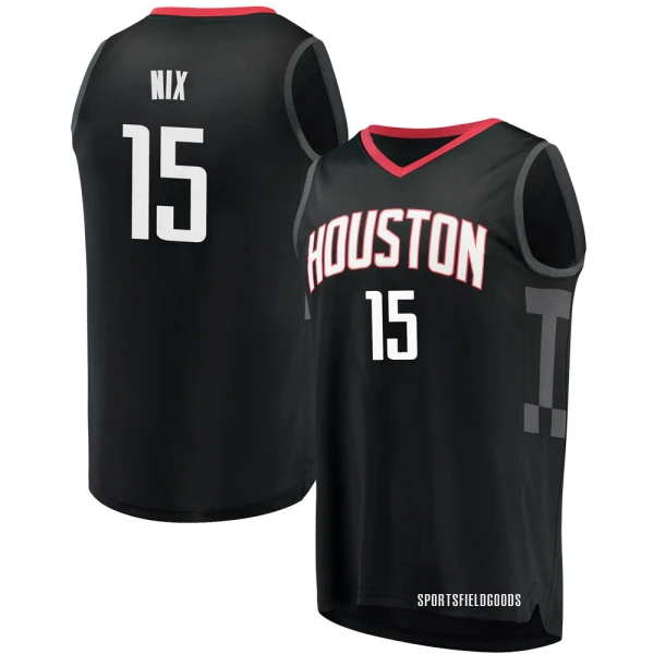 Youth Daishen Nix Houston Rockets Black Fast Break Jersey - Statement Edition