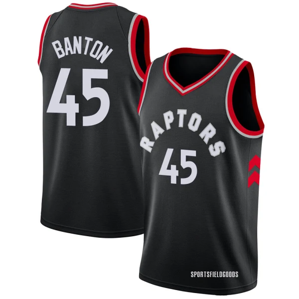 Youth Dalano Banton Toronto Raptors Black Swingman Jersey - Statement Edition