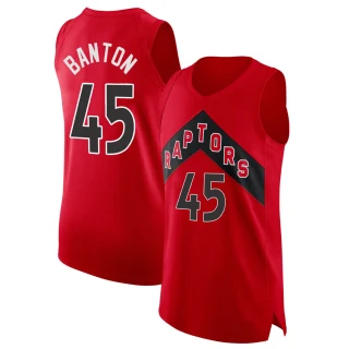 Youth Dalano Banton Toronto Raptors Red Authentic 2020/21 Jersey - Icon Edition