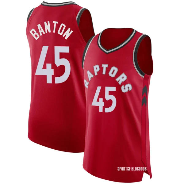 Youth Dalano Banton Toronto Raptors Red Authentic Jersey - Icon Edition
