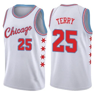 Youth Dalen Terry Chicago Bulls White Swingman Jersey - City Edition
