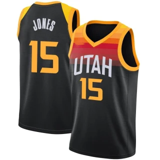 Youth Damian Jones Utah Jazz Black Swingman Jaz 2021/22 Diamond Icon Edition Jersey