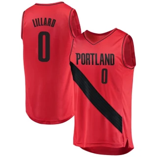 Youth Damian Lillard Portland Trail Blazers Red Fast Break Jersey - Statement Edition