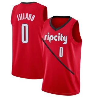 Youth Damian Lillard Portland Trail Blazers Red Swingman 2018/19 Jersey - Earned Edition