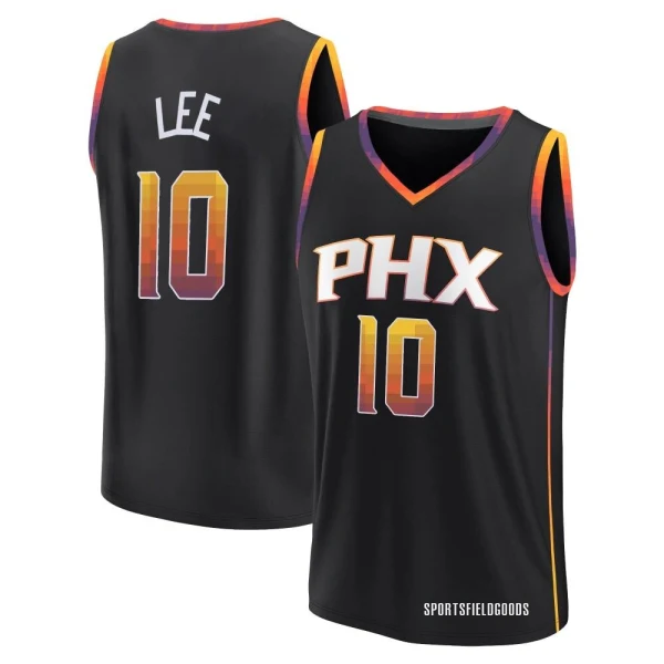 Youth Damion Lee Phoenix Suns Black Fast Break 2022/23 Jersey - Statement Edition