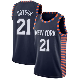 Youth Damyean Dotson New York Knicks Navy Swingman 2018/19 Jersey - City Edition