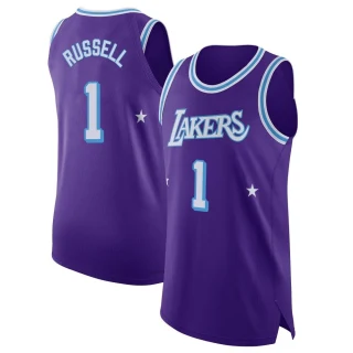 Youth D'Angelo Russell Los Angeles Lakers Purple Authentic 2021/22 Jersey - City Edition