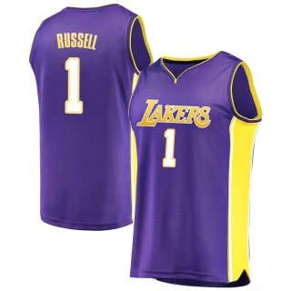 Youth D'Angelo Russell Los Angeles Lakers Purple Fast Break Jersey - Statement Edition