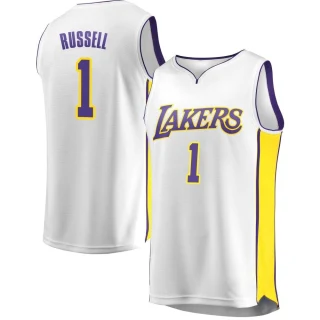 Youth D'Angelo Russell Los Angeles Lakers White Fast Break Jersey - Association Edition