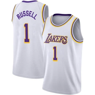 Youth D'Angelo Russell Los Angeles Lakers White Swingman 2020/21 Jersey - Association Edition