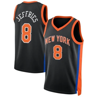Youth DaQuan Jeffries New York Knicks Black Swingman 2022/23 City Edition Jersey