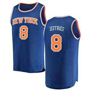 Youth DaQuan Jeffries New York Knicks Blue Fast Break Jersey - Icon Edition