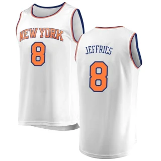 Youth DaQuan Jeffries New York Knicks White Fast Break Jersey - Association Edition