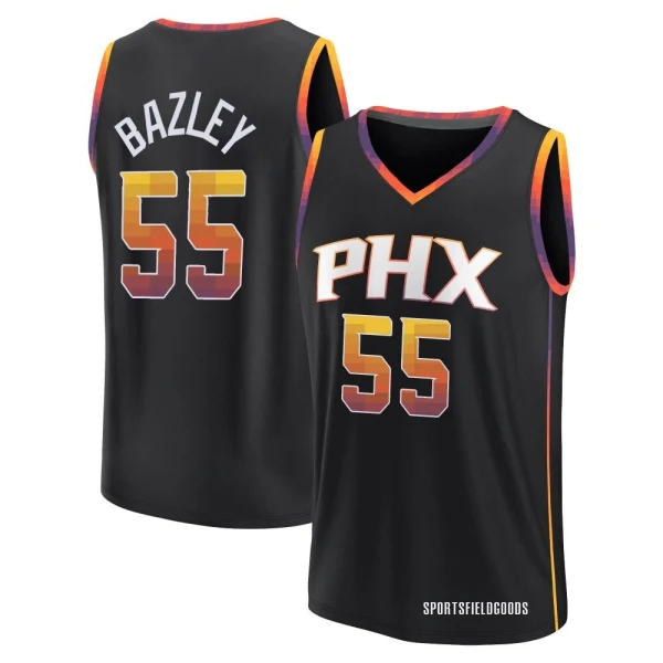Youth Darius Bazley Phoenix Suns Black Fast Break 2022/23 Jersey - Statement Edition