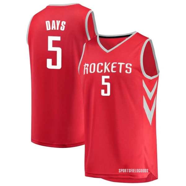 Youth Darius Days Houston Rockets Red Fast Break Jersey - Icon Edition