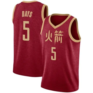 Youth Darius Days Houston Rockets Red Swingman 2018/19 Jersey - City Edition