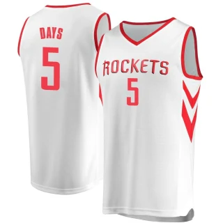 Youth Darius Days Houston Rockets White Fast Break Jersey - Association Edition