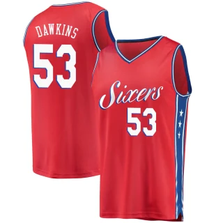 Youth Darryl Dawkins Philadelphia 76ers Red Fast Break Jersey - Statement Edition
