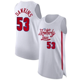 Youth Darryl Dawkins Philadelphia 76ers White Authentic 2022/23 City Edition Jersey
