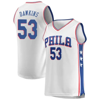 Youth Darryl Dawkins Philadelphia 76ers White Fast Break Jersey - Association Edition
