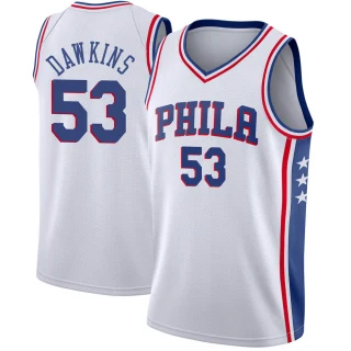 Youth Darryl Dawkins Philadelphia 76ers White Swingman Jersey - Association Edition