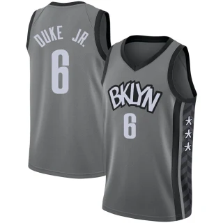 Youth David Duke Jr. Brooklyn Nets Gray Swingman Jordan Brand 2020/21 Jersey - Statement Edition