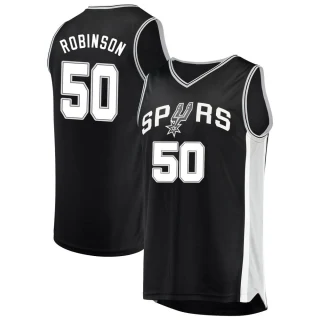 Youth David Robinson San Antonio Spurs Black Fast Break Jersey - Icon Edition