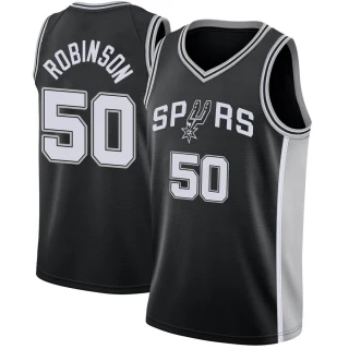 Youth David Robinson San Antonio Spurs Black Swingman Jersey - Icon Edition