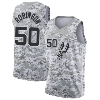 Youth David Robinson San Antonio Spurs White Swingman 2018/19 Jersey - Earned Edition