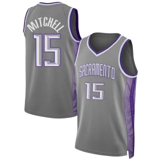 Youth Davion Mitchell Sacramento Kings Anthracite Swingman 2022/23 City Edition Jersey