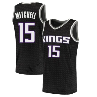 Youth Davion Mitchell Sacramento Kings Black Swingman Jersey - Statement Edition