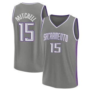 Youth Davion Mitchell Sacramento Kings Gray Fast Break 2022/23 City Edition Jersey