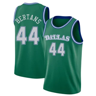 Youth Davis Bertans Dallas Mavericks Green Swingman 2020/21 Hardwood Classics Jersey
