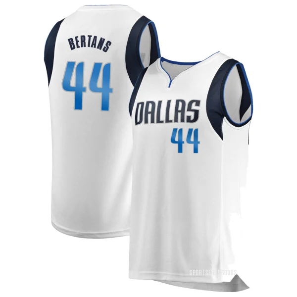 Youth Davis Bertans Dallas Mavericks White Fast Break Jersey - Association Edition