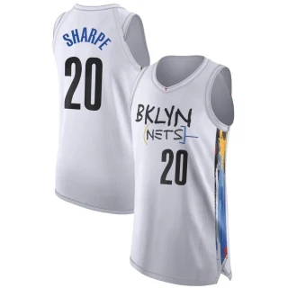 Youth Day'Ron Sharpe Brooklyn Nets White Authentic 2022/23 City Edition Jersey