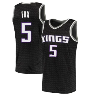 Youth De'Aaron Fox Sacramento Kings Black Swingman Jersey - Statement Edition