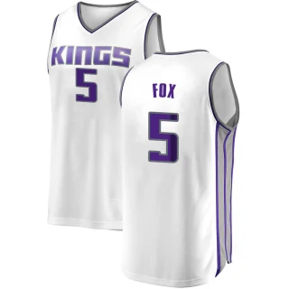 Youth De'Aaron Fox Sacramento Kings White Fast Break Jersey - Association Edition