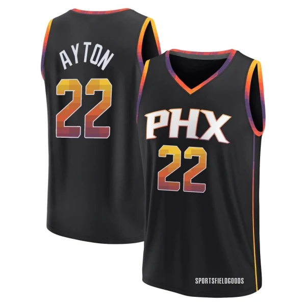 Youth Deandre Ayton Phoenix Suns Black Fast Break 2022/23 Jersey - Statement Edition