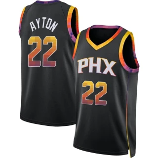 Youth Deandre Ayton Phoenix Suns Black Swingman Jordan Brand 2022/23 Jersey - Statement Edition