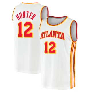 Youth De'Andre Hunter Atlanta Hawks White Fast Break 2020/21 Jersey - Association Edition