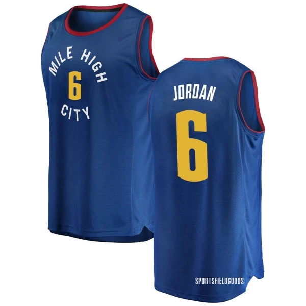 Youth DeAndre Jordan Denver Nuggets Blue Fast Break 2018/19 Jersey - Statement Edition