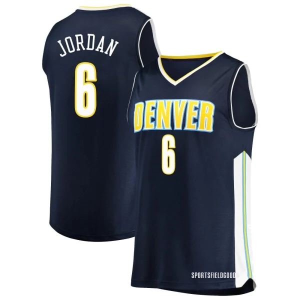 Youth DeAndre Jordan Denver Nuggets Navy Fast Break Jersey - Icon Edition