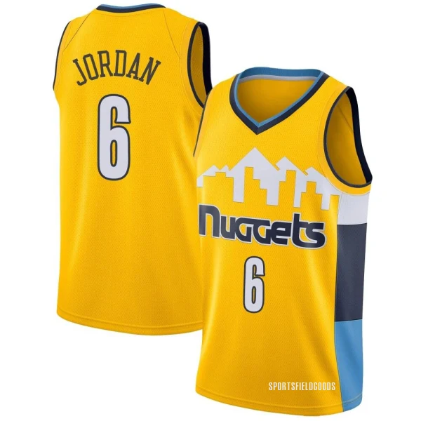 Youth DeAndre Jordan Denver Nuggets Yellow Swingman Jersey - Statement Edition