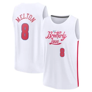 Youth De'Anthony Melton Philadelphia 76ers White Fast Break 2022/23 City Edition Jersey