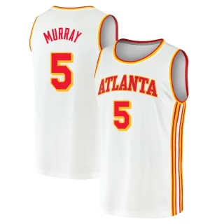 Youth Dejounte Murray Atlanta Hawks White Fast Break 2020/21 Jersey - Association Edition