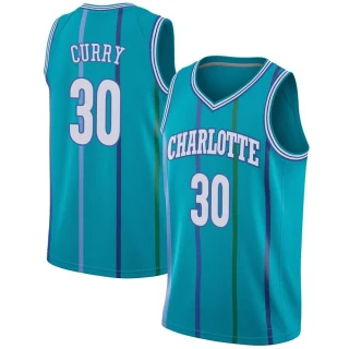 Youth Dell Curry Charlotte Hornets Aqua Swingman Jordan Brand Hardwood Classics Jersey