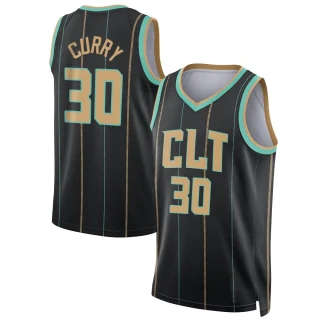 Youth Dell Curry Charlotte Hornets Black Swingman Jordan Brand 2022/23 City Edition Jersey
